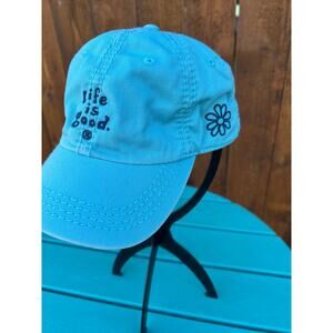 Life Is Good "Chill Cap" – Teal with Daisy Embroidery